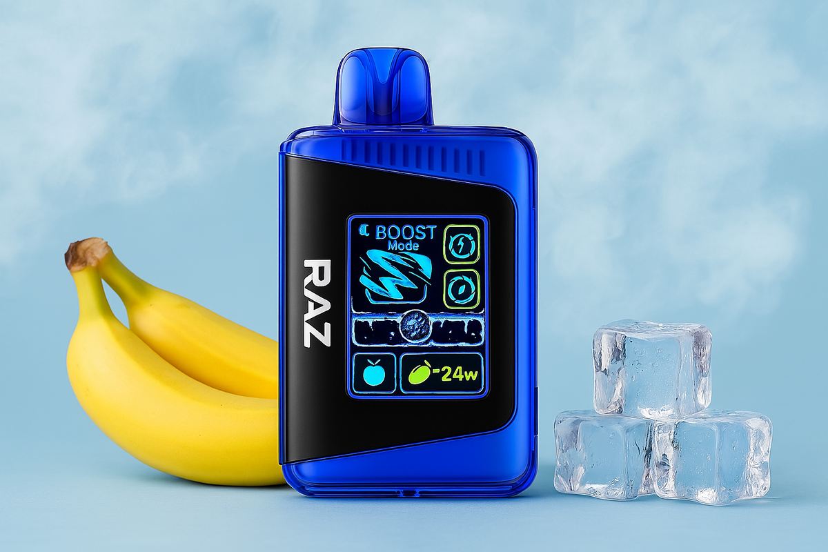 Frozen Banana - RAZ Disposable Vape | Buy Sweet & Icy Hit Frozen Banana - RAZ Disposable Vape | Buy Sweet & Icy Hit