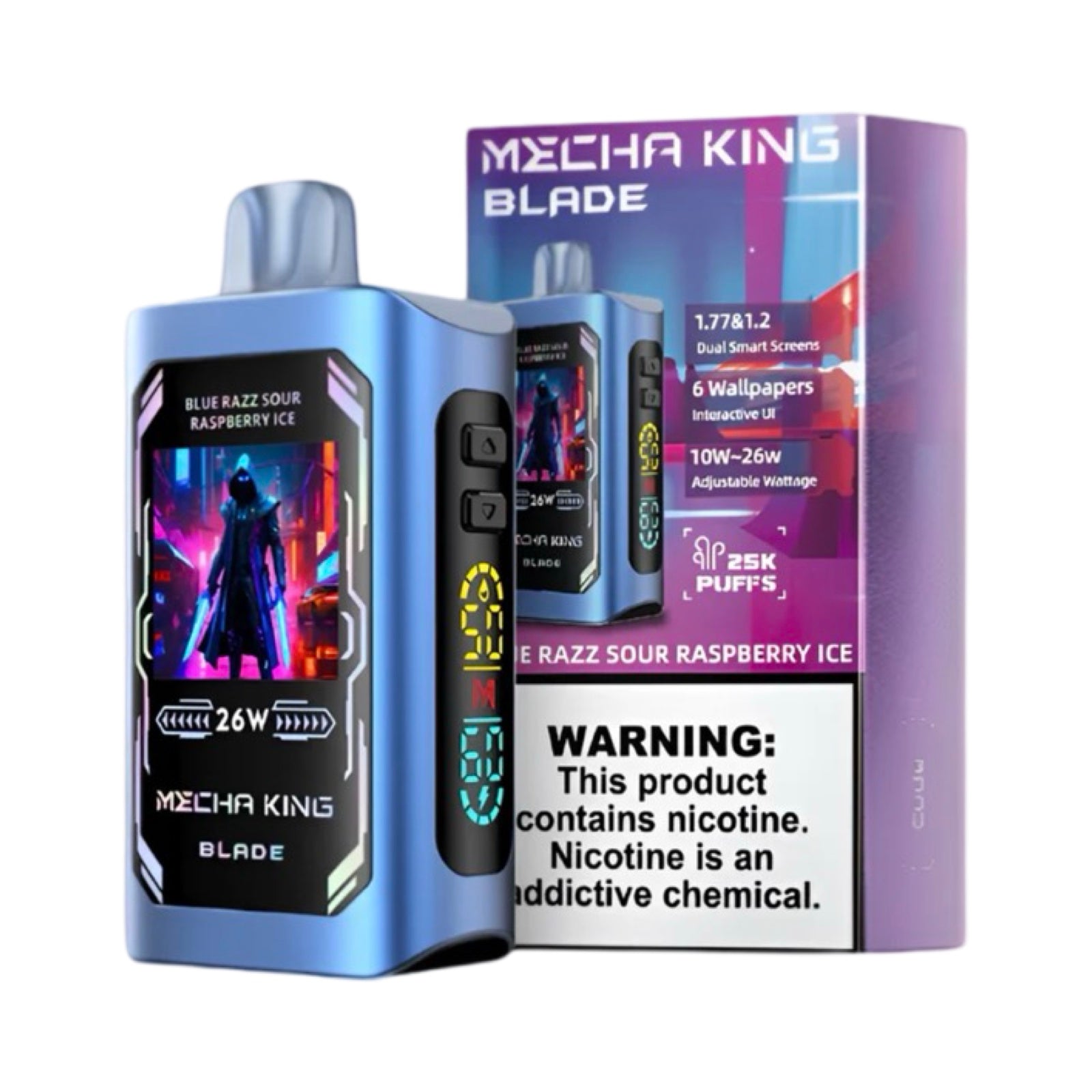 Blue Razz Sour Raspberry Ice - Mecha King - Blade 25000 - Article product