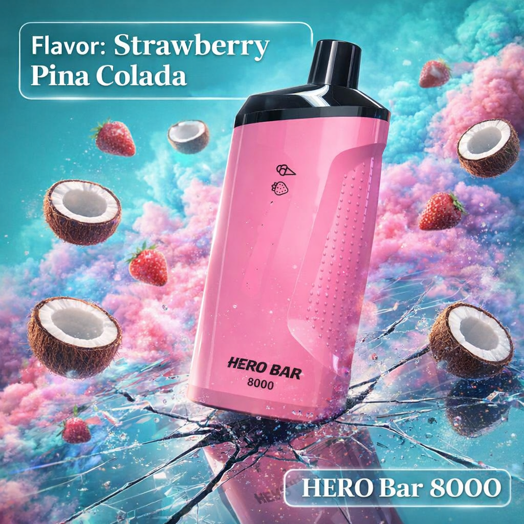 Strawberry Pina Colada - HERO Bar 8000