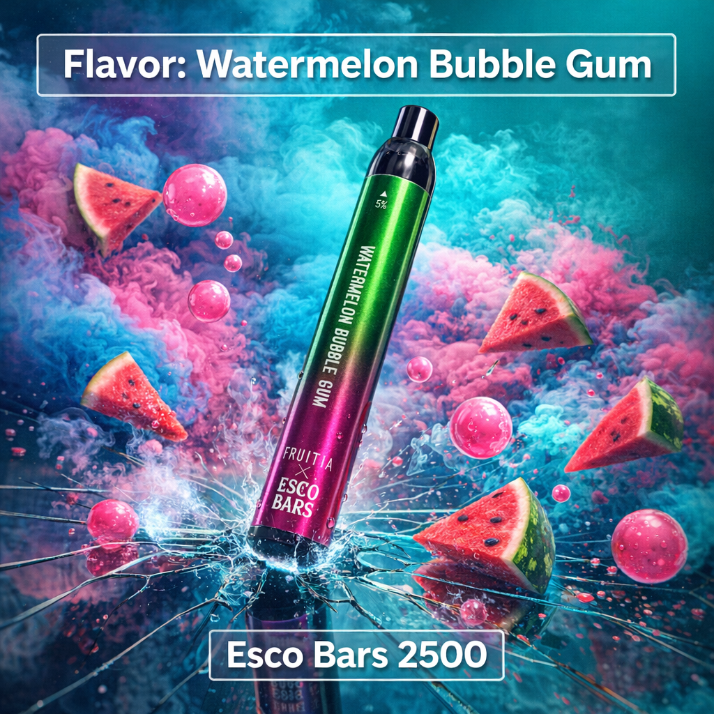 Watermelon Bubble Gum - Esco Bars 2500