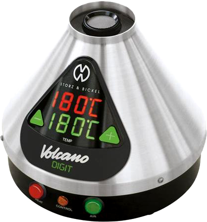 The Volcano Digit, with digital buttons to adjust temperature