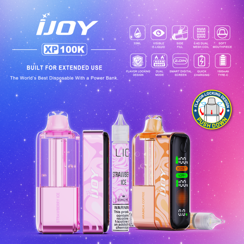 iJoy XP 100K Refillable Disposable KIT TEXAS COMPLIANT
