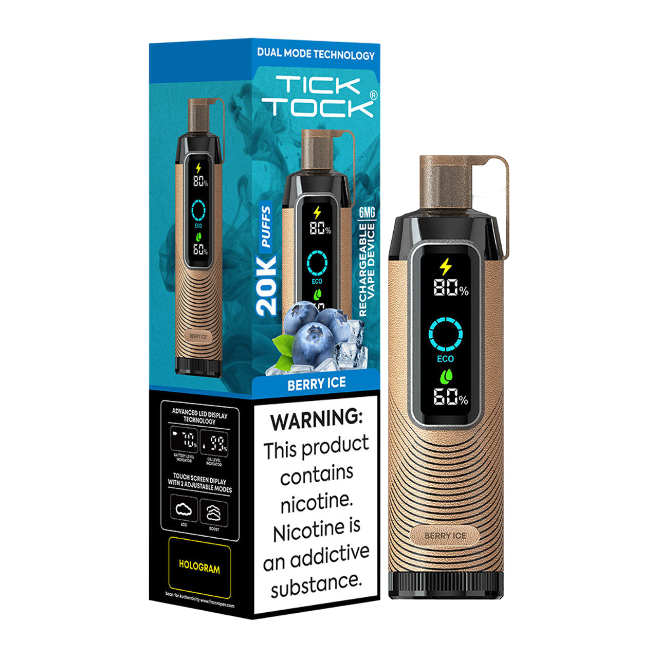 Berry Ice - Tick Tock 20K - 0.6% Nicotine