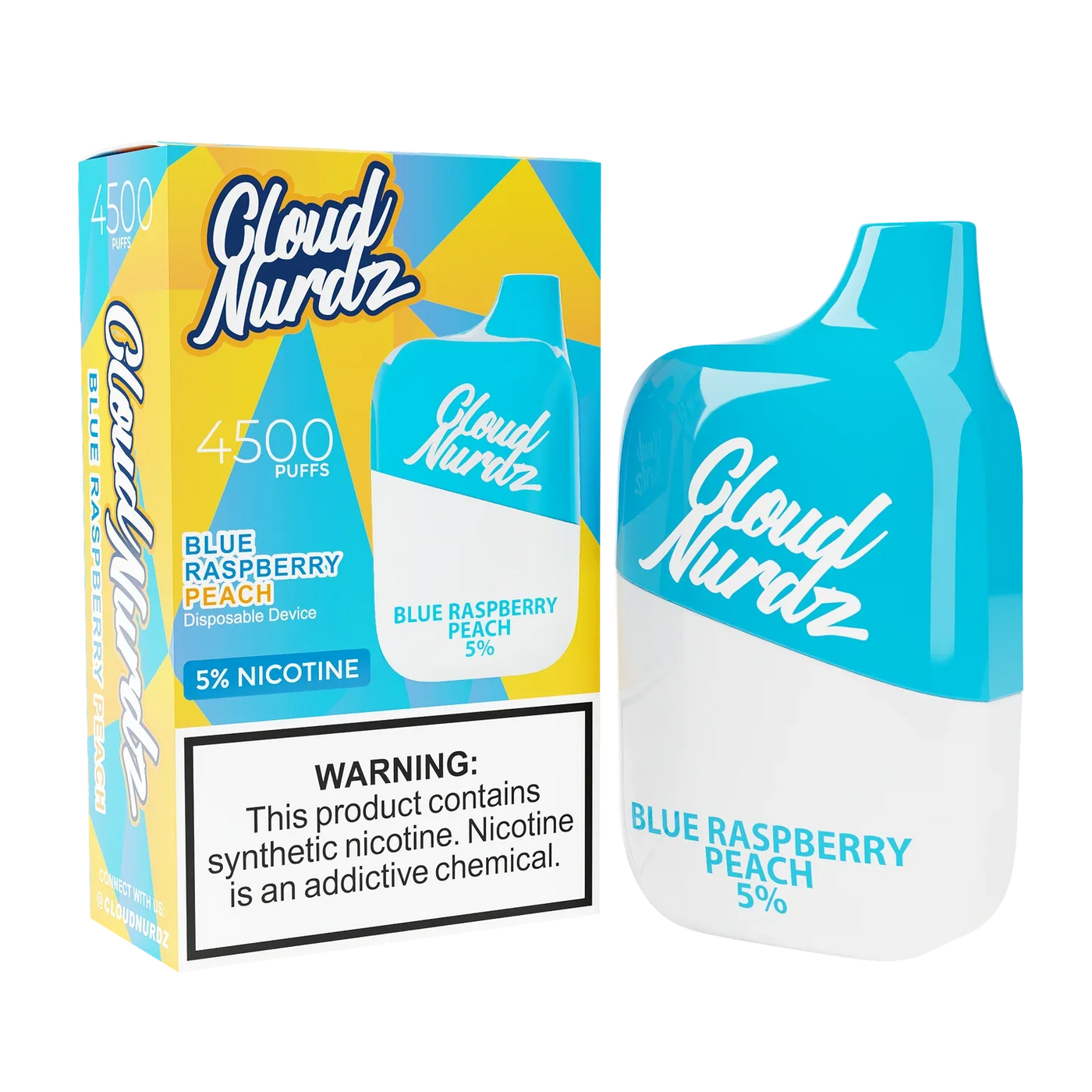 Blue Raspberry Peach / 0% Cloud Nurdz 4500