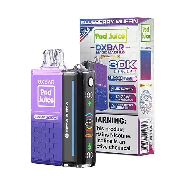 Blueberry Muffin OXBAR x Pod Juice 30K Magic Maze 2
