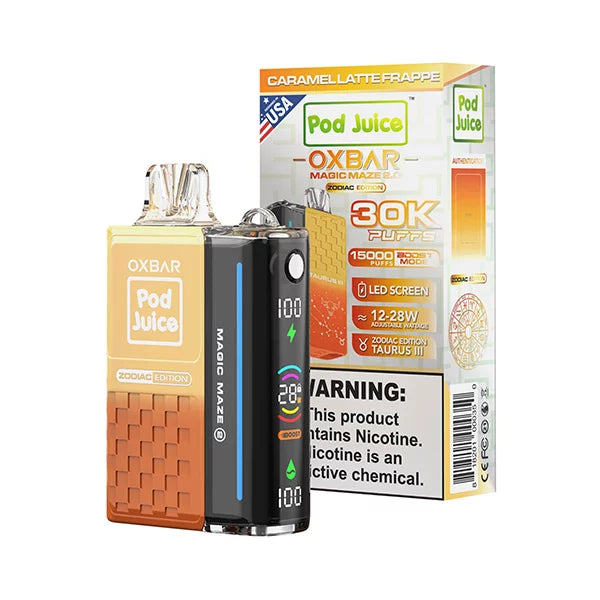 Caramel Latte Frappe OXBAR x Pod Juice 30K Magic Maze 2
