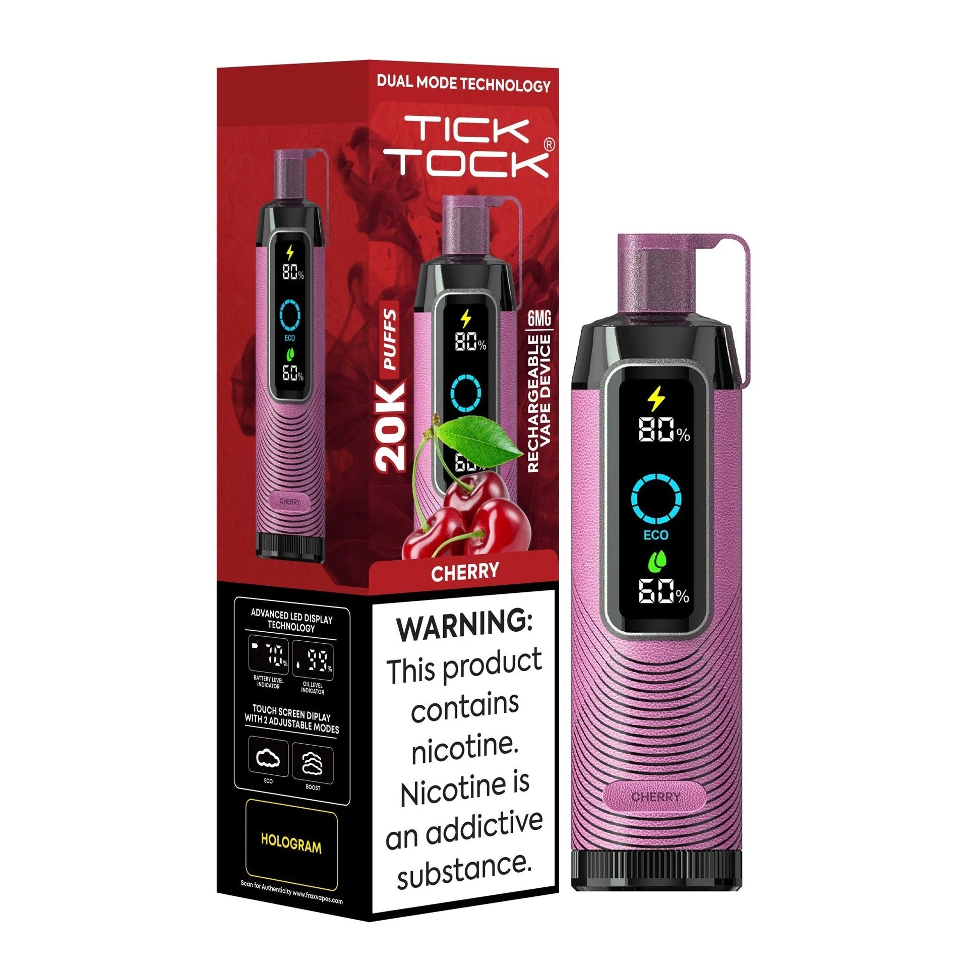 Cherry - Tick Tock 20K - 0.6% Nicotine