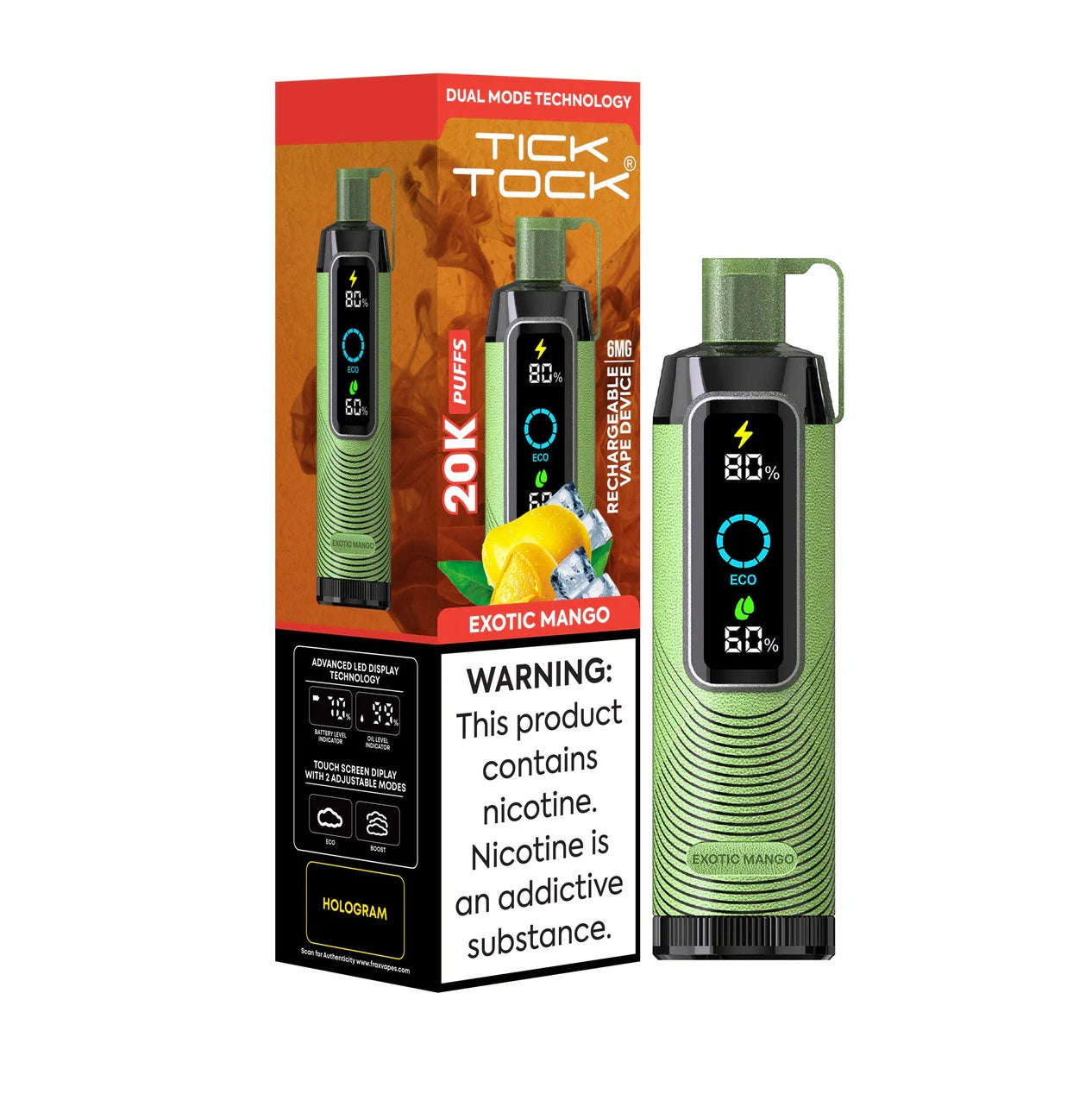 Exotic Mango - Tick Tock 20K - 0.6% Nicotine
