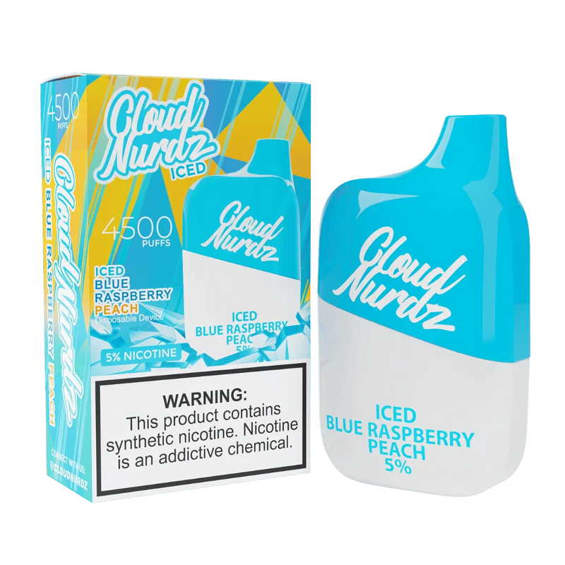 ICED Blue Raspberry Peach / 0% Cloud Nurdz 4500
