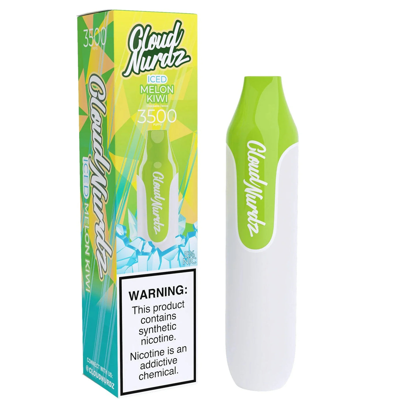 ICED Melon Kiwi / 0% Cloud Nurdz 3500
