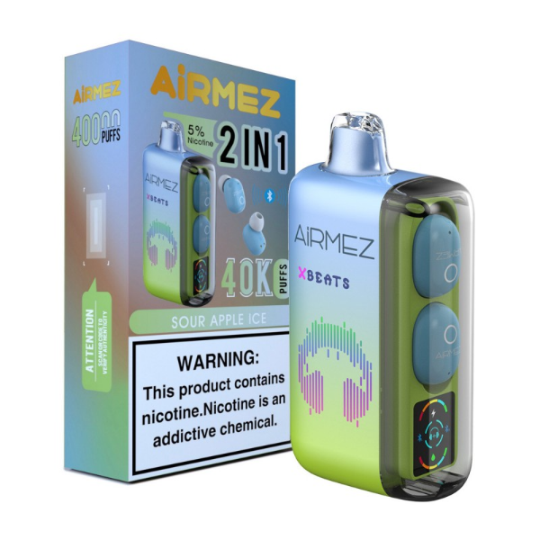 Sour Apple Ice Disposable Vape | Vaping Device AirMez 40K Sour Apple Ice Disposable Vape | Vaping Device AirMez 40K