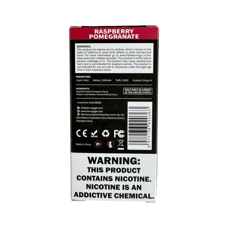 Raspberry Pomegranate - Luffbar Boring Tiger 25000
