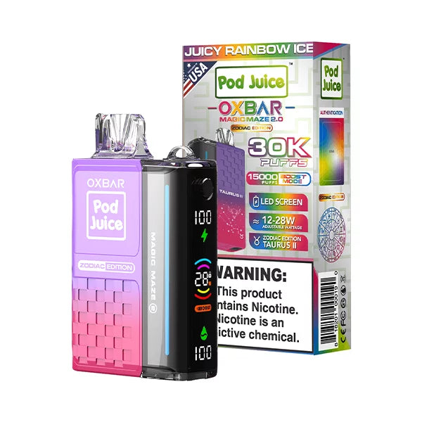 Juicy Rainbow Ice OXBAR x Pod Juice 30K Magic Maze 2