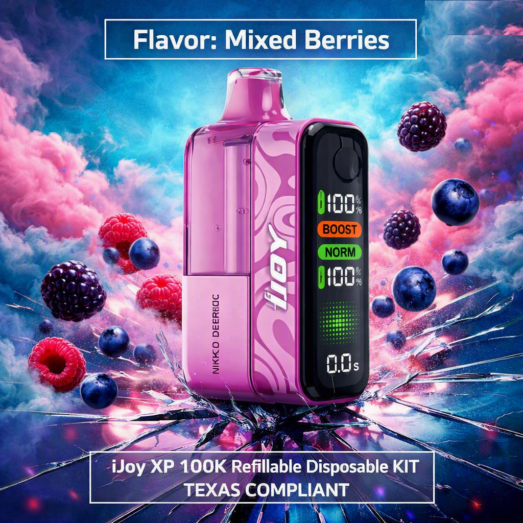 Mixed Berries - iJoy XP 100K Refillable Disposable KIT TEXAS COMPLIANT