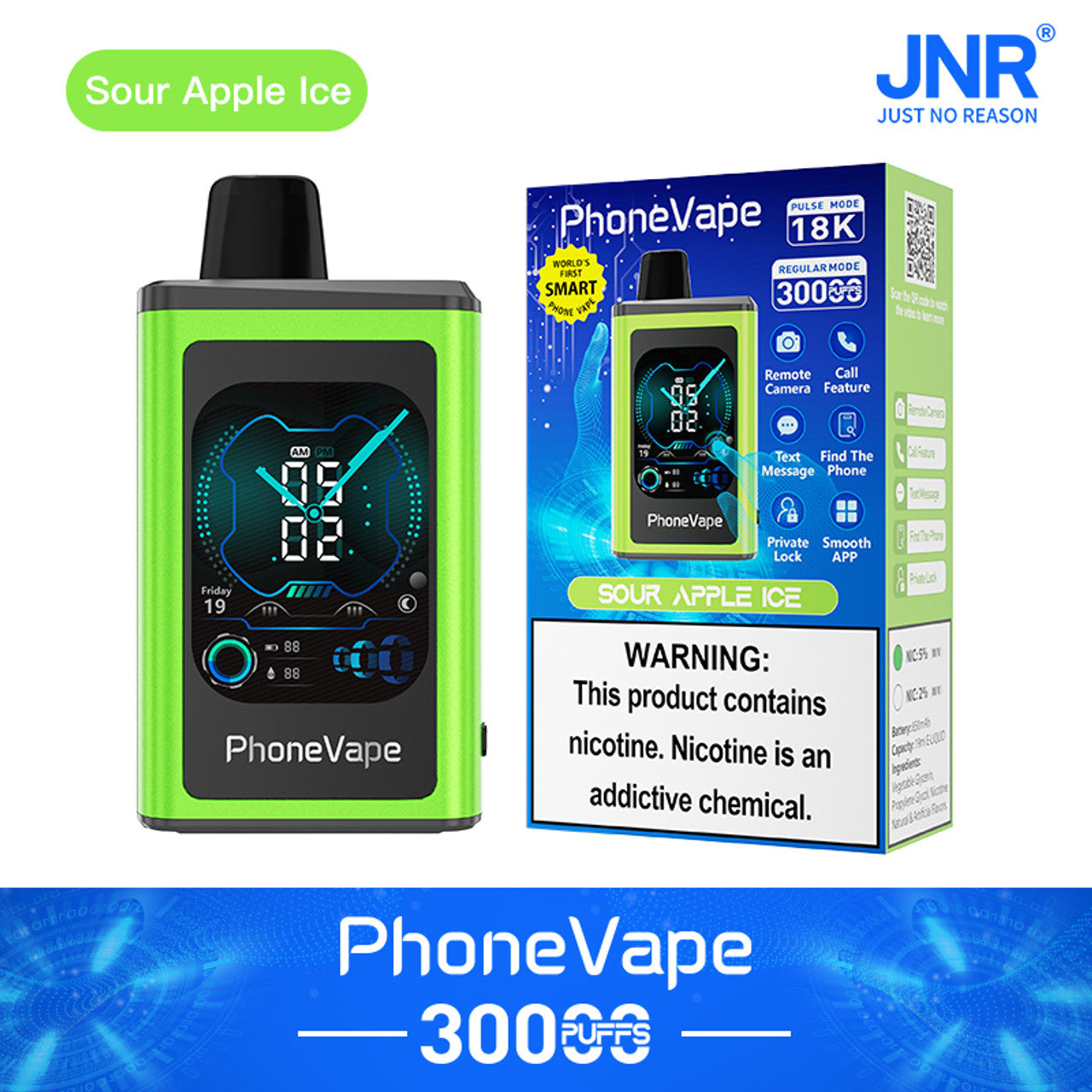 Sour Apple Ice JNR PhoneVape 30K