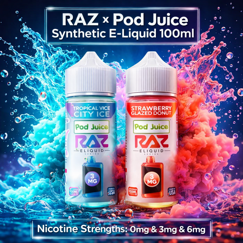 RAZ x Pod Juice Synthetic E-Liquid 100ml