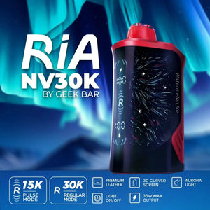 how much is elf bar vape Ria NV30K Disposable Vape By Geek Bar 15ml 5%(30000 Puffs)