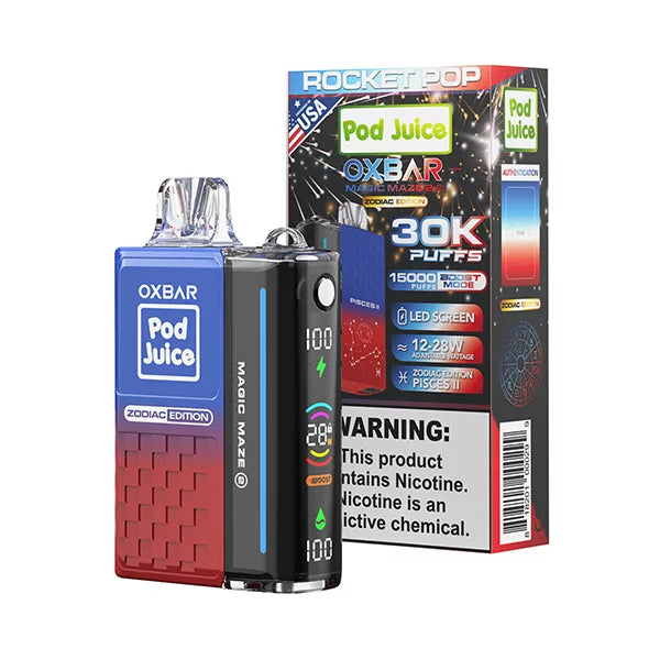 Rocket Pop OXBAR x Pod Juice 30K Magic Maze 2