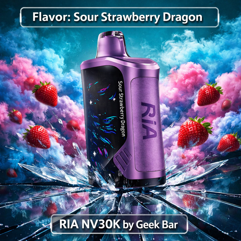 Sour Strawberry Dragon RIA NV30K by Geek Bar

