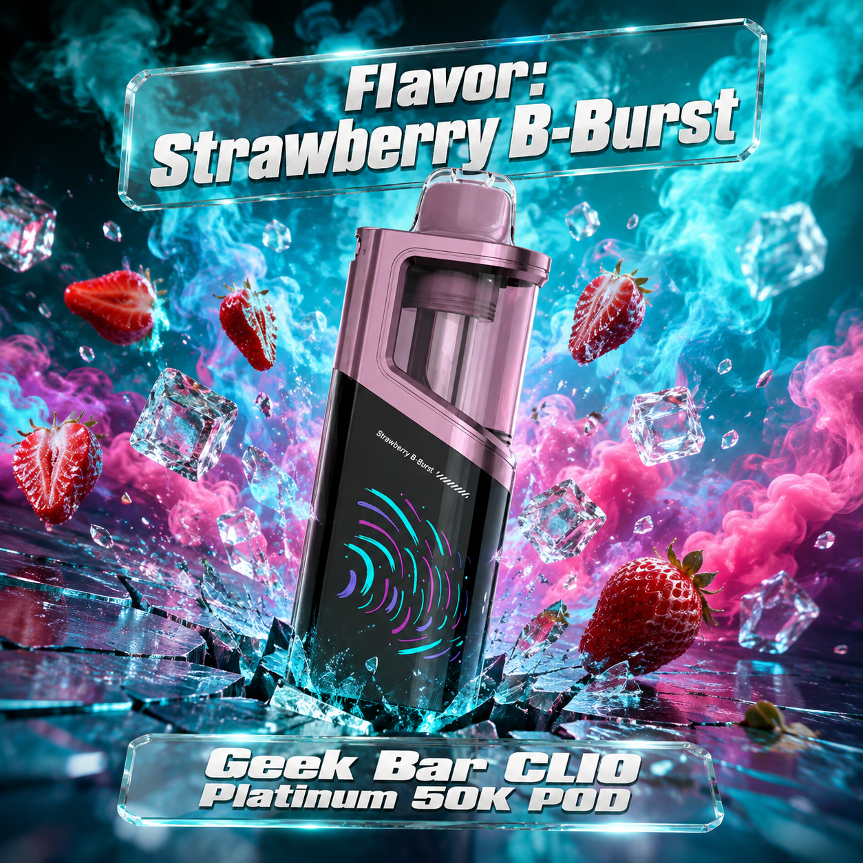 Geek Bar CLIO Platinum 50K POD - Strawberry B-Burst