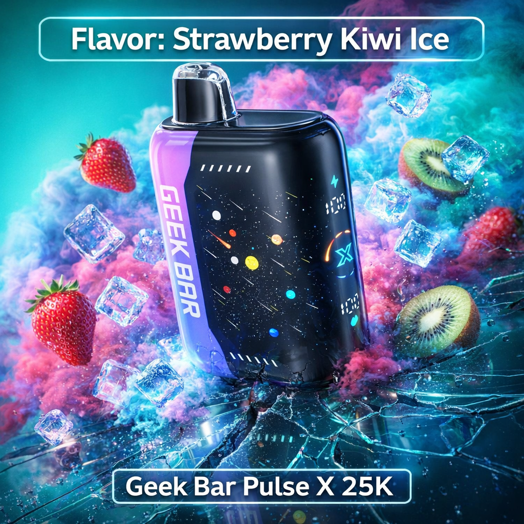 Geek Bar Pulse X 25K - Strawberry Kiwi Ice (Meteor Edition)