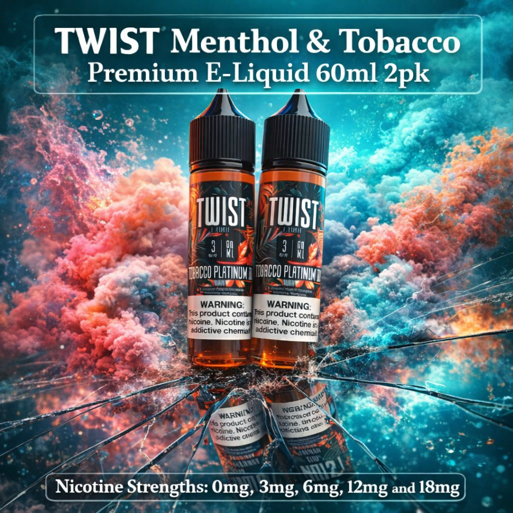 TWIST Menthol & Tobacco Premium E-Liquid 60ml 2pk