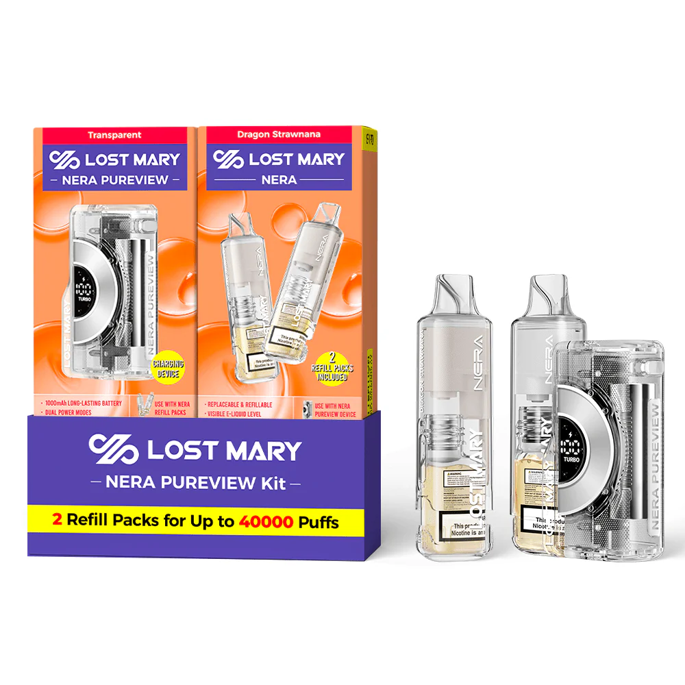 Transparent - Dragon Strawnana - Lost Mary - NERA Pureview 40K Kit (1 Device + 2 Refills)