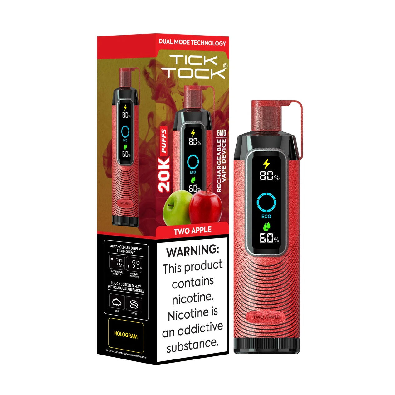 Two Apple - Tick Tock 20K - 0.6% Nicotine