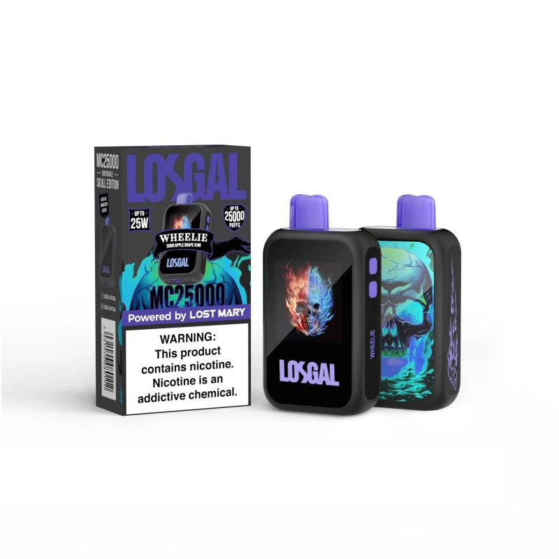 Wheelie (Sour Apple Grape Kiwi) (Skull Edition) LOSGAL MC25000 by Lost Mary