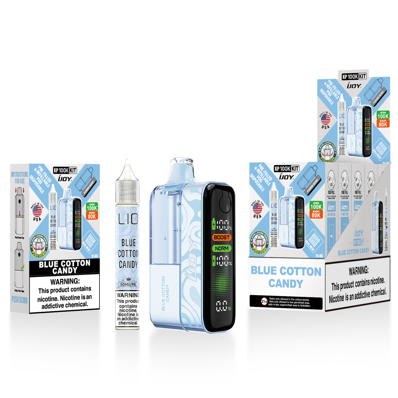 iJoy XP 100K Refillable Disposable KIT TEXAS COMPLIANT
