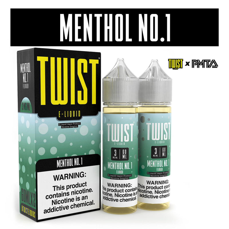 TWIST Menthol &amp; Tobacco Premium E-Liquid 60ml 2pk
