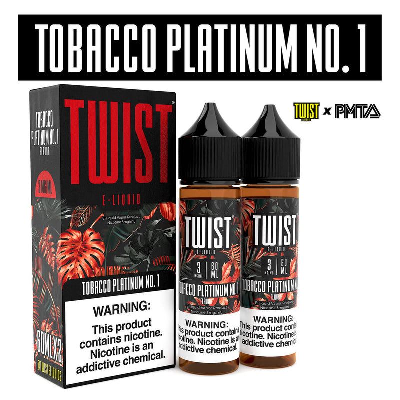 TWIST Menthol &amp; Tobacco Premium E-Liquid 60ml 2pk

